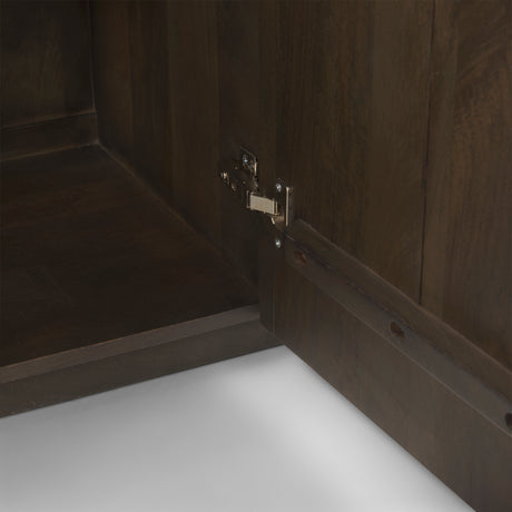 Terra 72L x 18W x 32H Dark Brown Wood Fluted Sideboard from Mercana - Luna Furniture