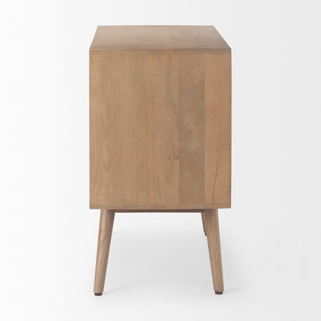 Sable 37.0L x 17.0W x 30.5H Light Brown Wood Accent Cabinet from Mercana - Luna Furniture