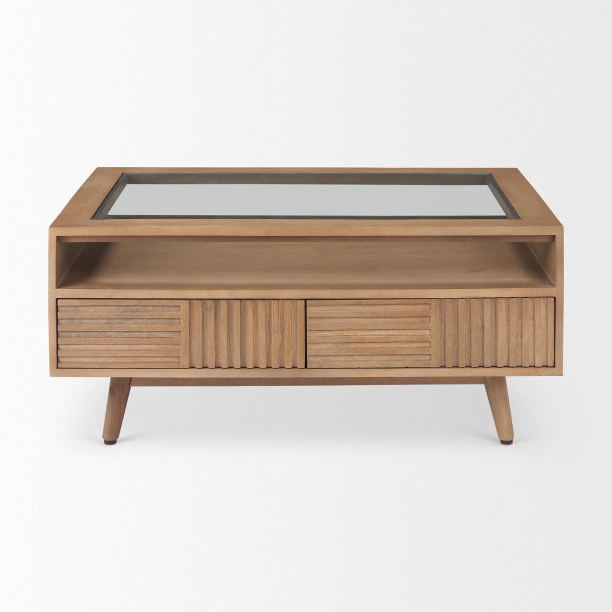 Sable 38.0L x 27.0W x 18.0H Light Brown Wood Coffee Table from Mercana - Luna Furniture