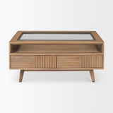 Sable 38.0L x 27.0W x 18.0H Light Brown Wood Coffee Table from Mercana - Luna Furniture