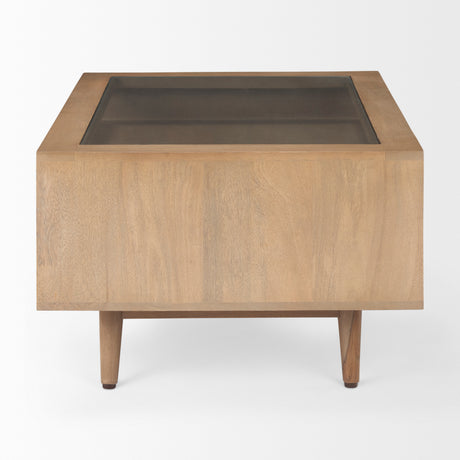 Sable 38.0L x 27.0W x 18.0H Light Brown Wood Coffee Table from Mercana - Luna Furniture