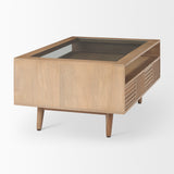Sable 38.0L x 27.0W x 18.0H Light Brown Wood Coffee Table from Mercana - Luna Furniture