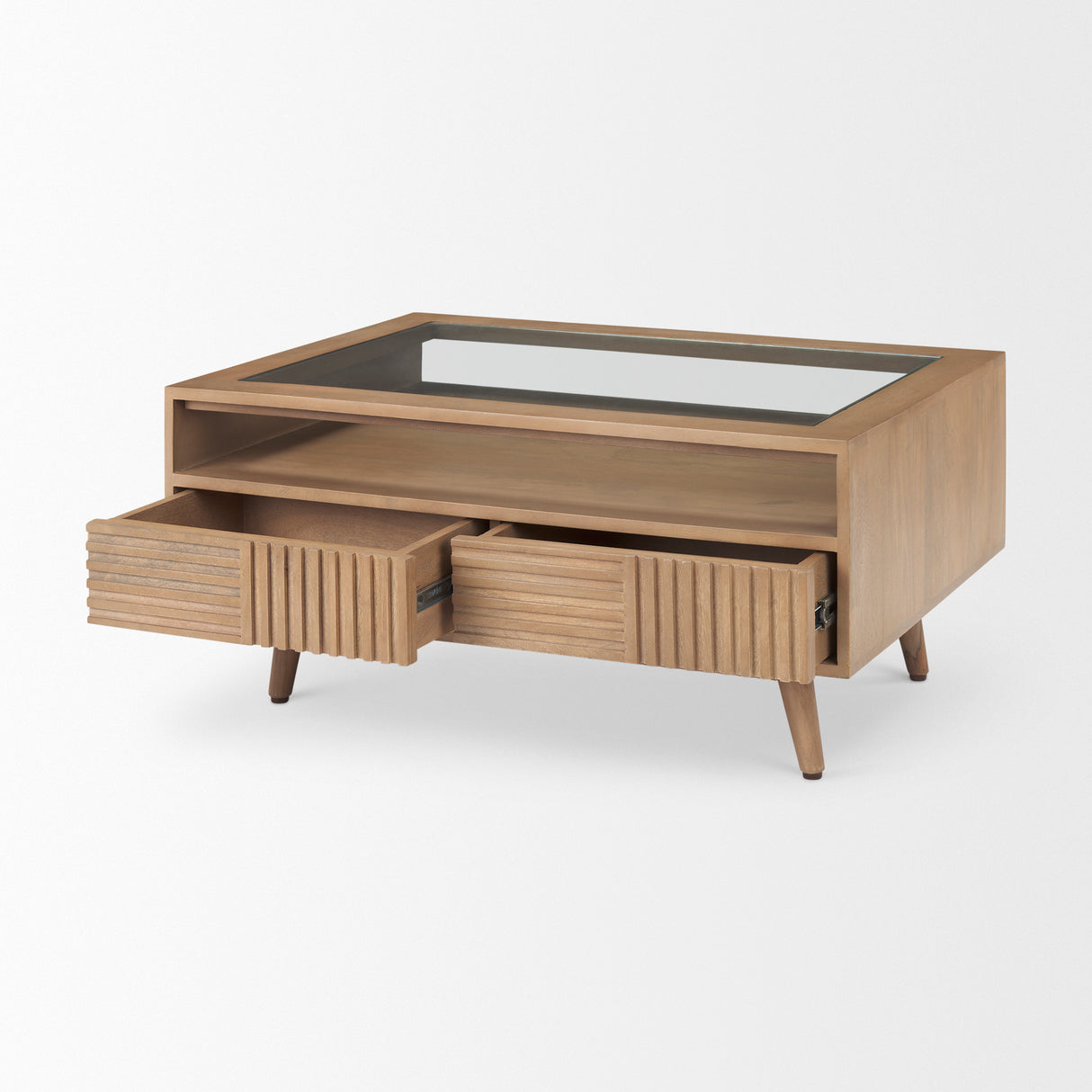 Sable 38.0L x 27.0W x 18.0H Light Brown Wood Coffee Table from Mercana - Luna Furniture