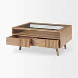 Sable 38.0L x 27.0W x 18.0H Light Brown Wood Coffee Table from Mercana - Luna Furniture