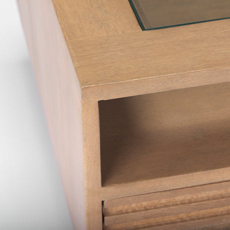 Sable 38.0L x 27.0W x 18.0H Light Brown Wood Coffee Table from Mercana - Luna Furniture