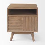 Sable 19.0L x 19.0W x 21.5H Light Brown Wood Side Table from Mercana - Luna Furniture