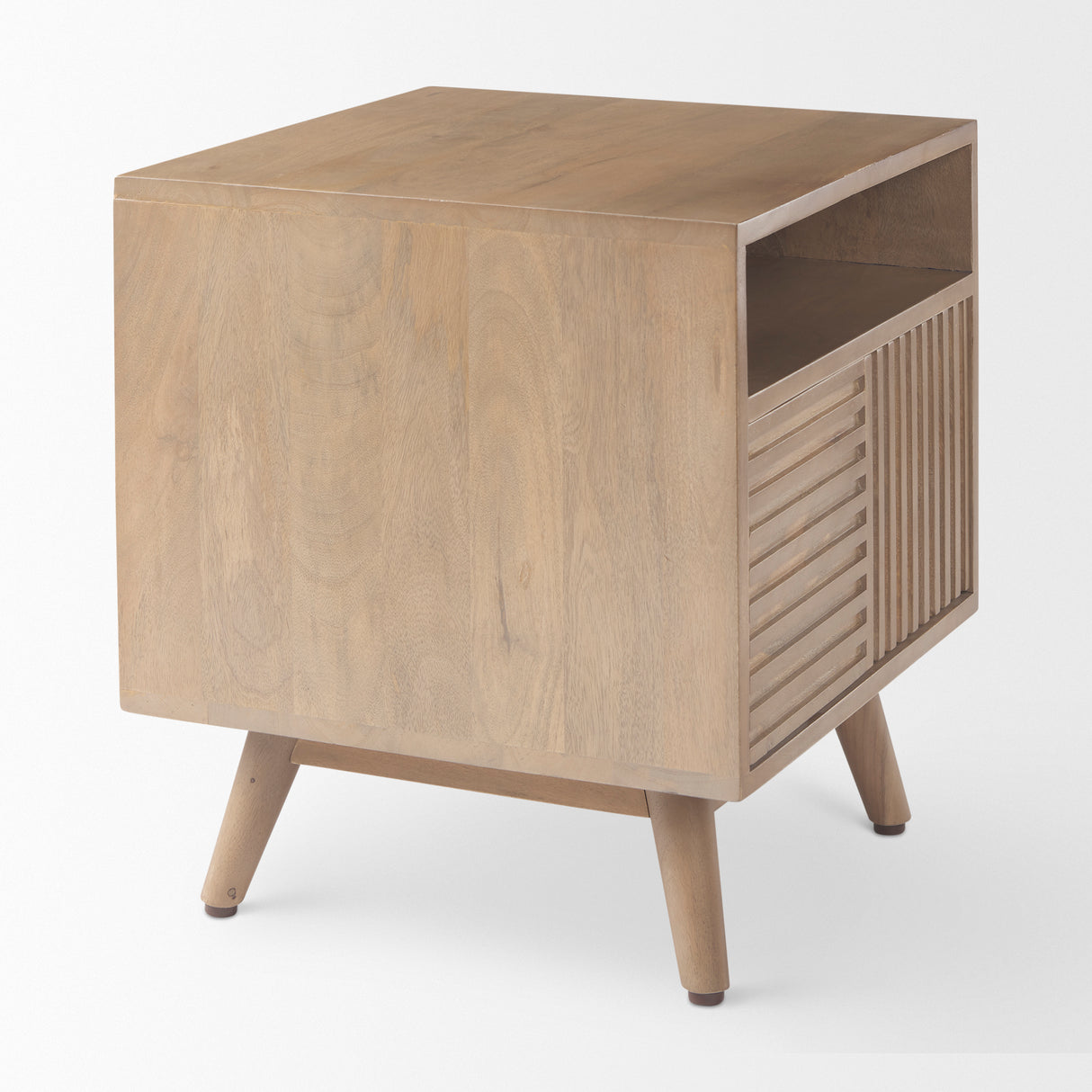 Sable 19.0L x 19.0W x 21.5H Light Brown Wood Side Table from Mercana - Luna Furniture