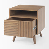 Sable 19.0L x 19.0W x 21.5H Light Brown Wood Side Table from Mercana - Luna Furniture