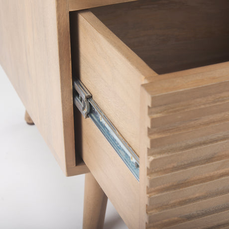 Sable 19.0L x 19.0W x 21.5H Light Brown Wood Side Table from Mercana - Luna Furniture