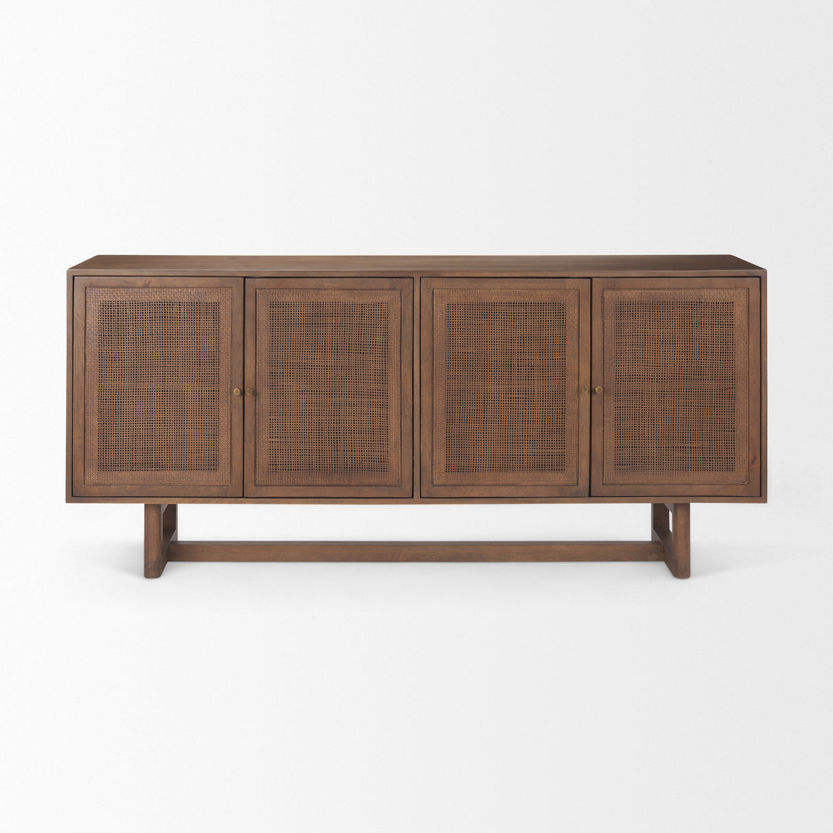 Grier Medium Brown Solid Wood W/Cane Sideboard from Mercana - Luna Furniture