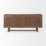 Grier Medium Brown Solid Wood W/Cane Sideboard from Mercana - Luna Furniture