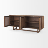Grier Medium Brown Solid Wood W/Cane Sideboard from Mercana - Luna Furniture