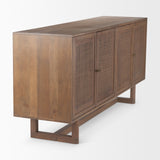 Grier Medium Brown Solid Wood W/Cane Sideboard from Mercana - Luna Furniture