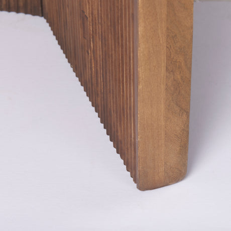 Enzo 32" Round Tabletop w/ Fluted Wood Base Foyer Accent Table from Mercana - Luna Furniture