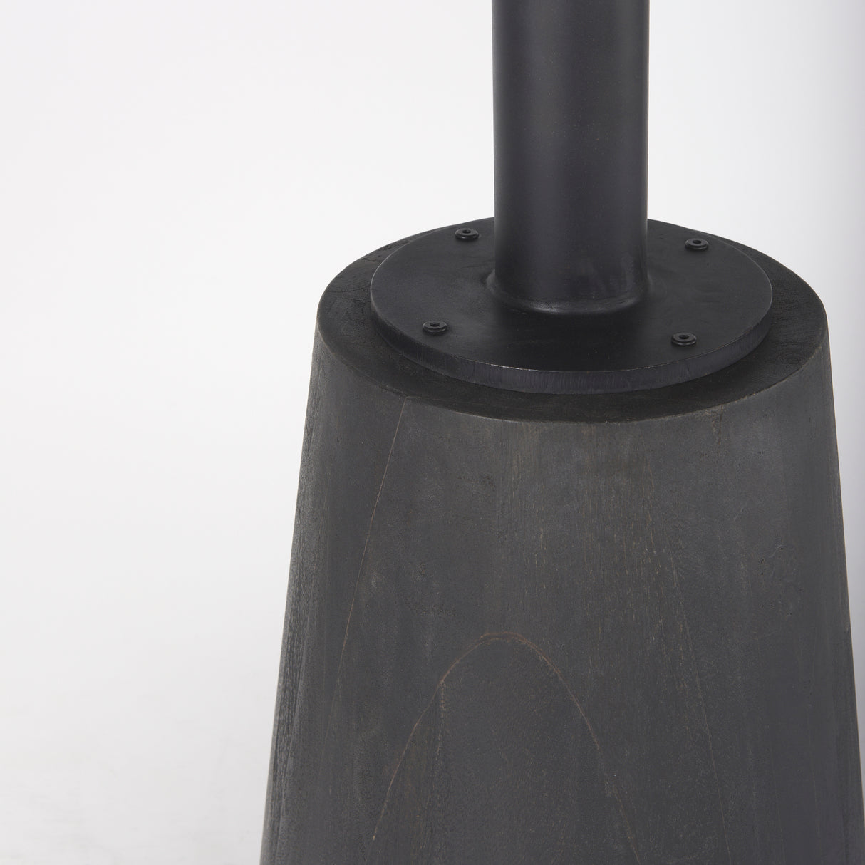 Maxwell 32" Round Black-Brown Wood w/ Black Metal Pedestal Bistro Table from Mercana - Luna Furniture