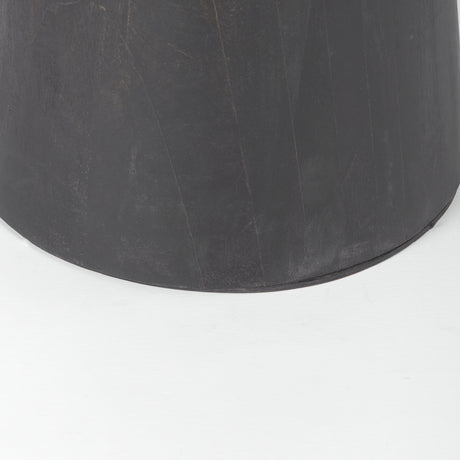 Maxwell 32" Round Black-Brown Wood w/ Black Metal Pedestal Bistro Table from Mercana - Luna Furniture