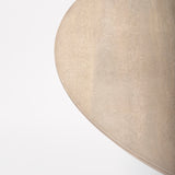 Maxwell 32" Round Light Wood Tabletop & Base w/ Gold Metal Accent Pedestal Bistro Table from Mercana - Luna Furniture