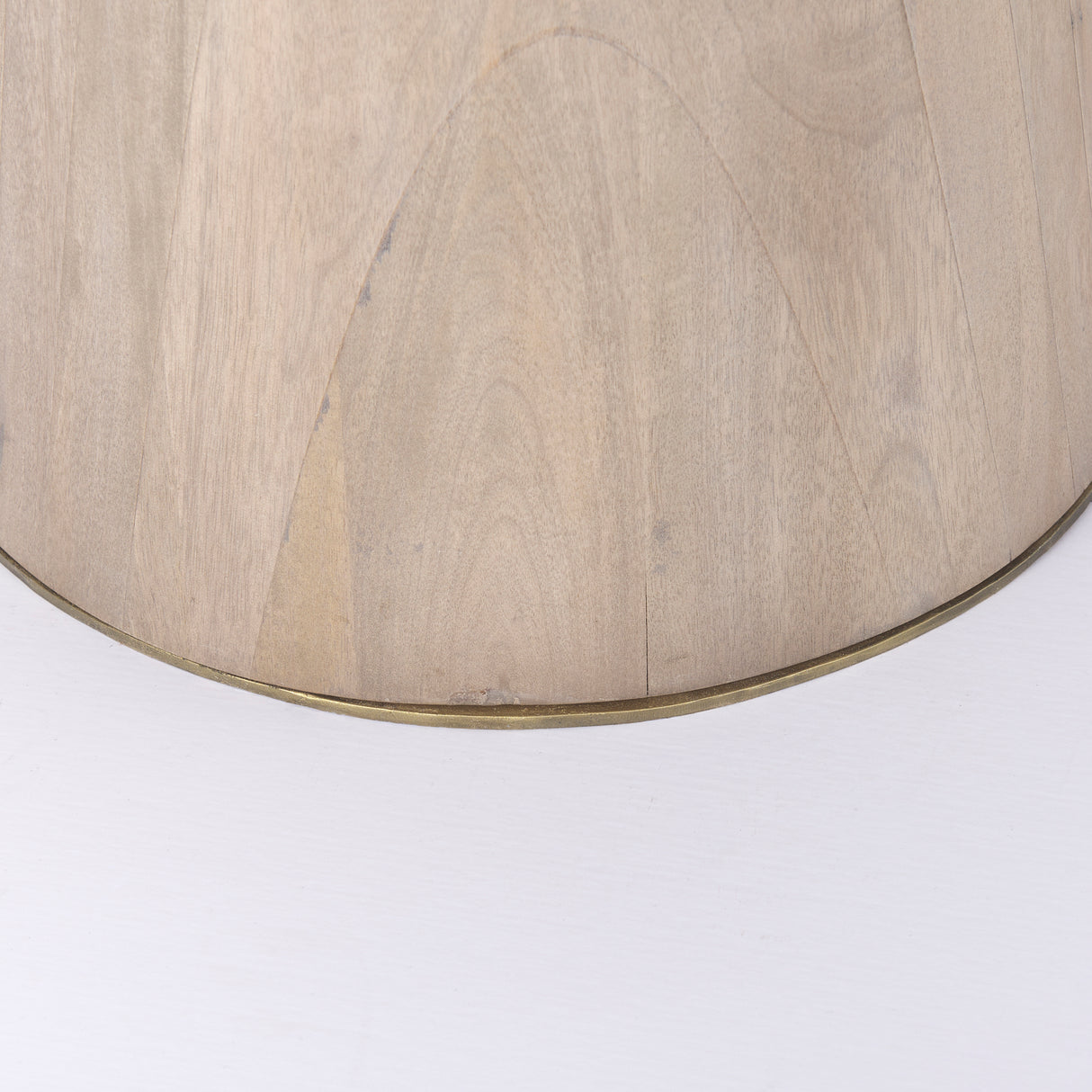 Maxwell 32" Round Light Wood Tabletop & Base w/ Gold Metal Accent Pedestal Bistro Table from Mercana - Luna Furniture