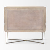 Excelsior 36.0L x 18.0W x 32.5H Light Brown Wood Gold Iron Base Accent Cabinet from Mercana - Luna Furniture