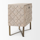 Excelsior 36.0L x 18.0W x 32.5H Light Brown Wood Gold Iron Base Accent Cabinet from Mercana - Luna Furniture