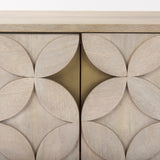 Excelsior 36.0L x 18.0W x 32.5H Light Brown Wood Gold Iron Base Accent Cabinet from Mercana - Luna Furniture