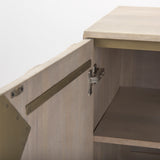 Excelsior 36.0L x 18.0W x 32.5H Light Brown Wood Gold Iron Base Accent Cabinet from Mercana - Luna Furniture