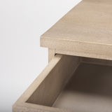 Braxton 33.5L x 18.5W x 31.5H Beige Wood W/Black Accents 2 Door Accent Cabinet from Mercana - Luna Furniture