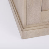 Braxton 33.5L x 18.5W x 31.5H Beige Wood W/Black Accents 2 Door Accent Cabinet from Mercana - Luna Furniture