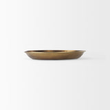 Eagan 16.0L x 16.0W x 1.5H Brass Aluminium Tray Small from Mercana - Luna Furniture