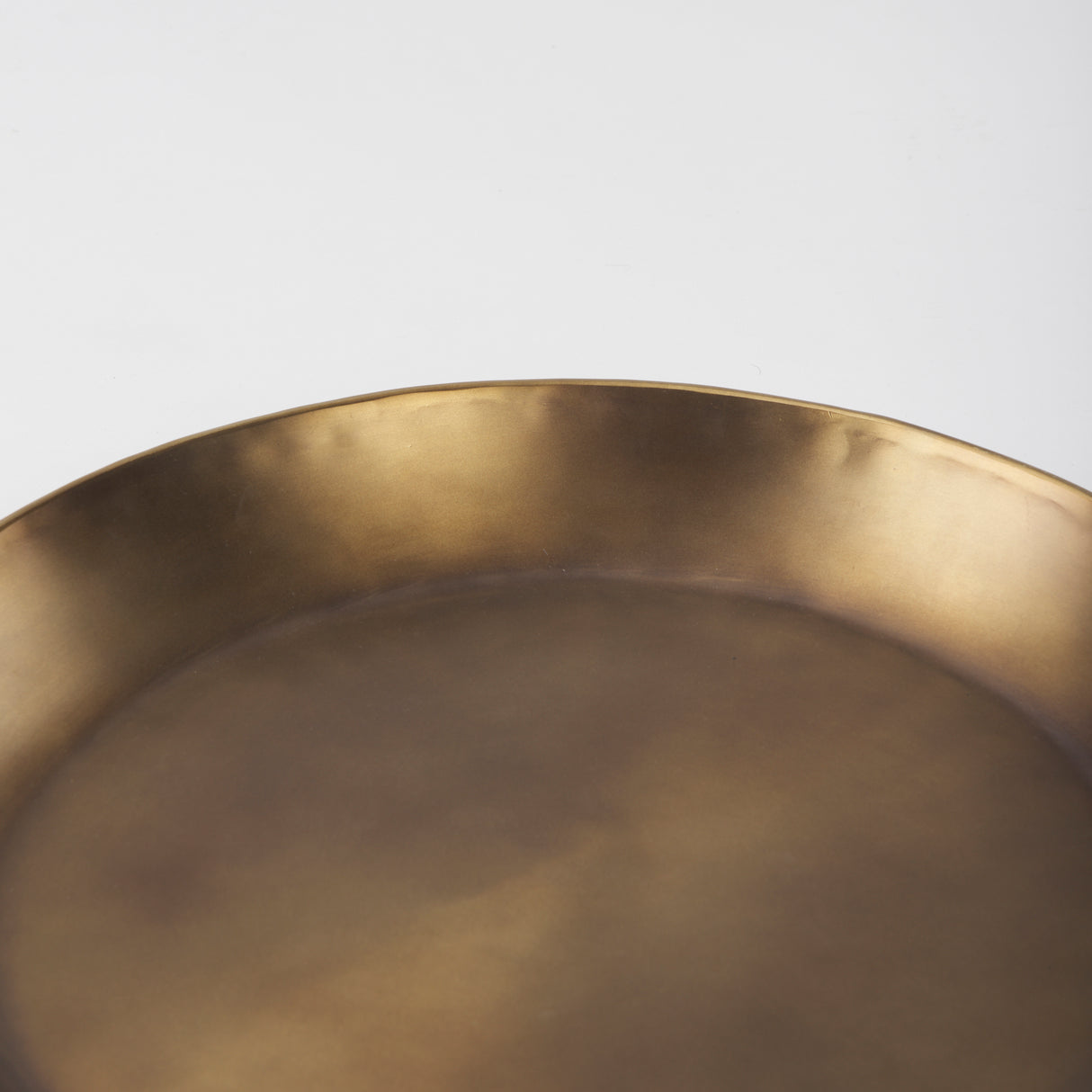 Eagan 16.0L x 16.0W x 1.5H Brass Aluminium Tray Small from Mercana - Luna Furniture