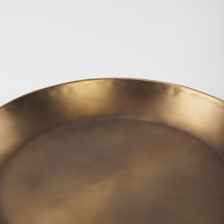 Eagan 16.0L x 16.0W x 1.5H Brass Aluminium Tray Small from Mercana - Luna Furniture