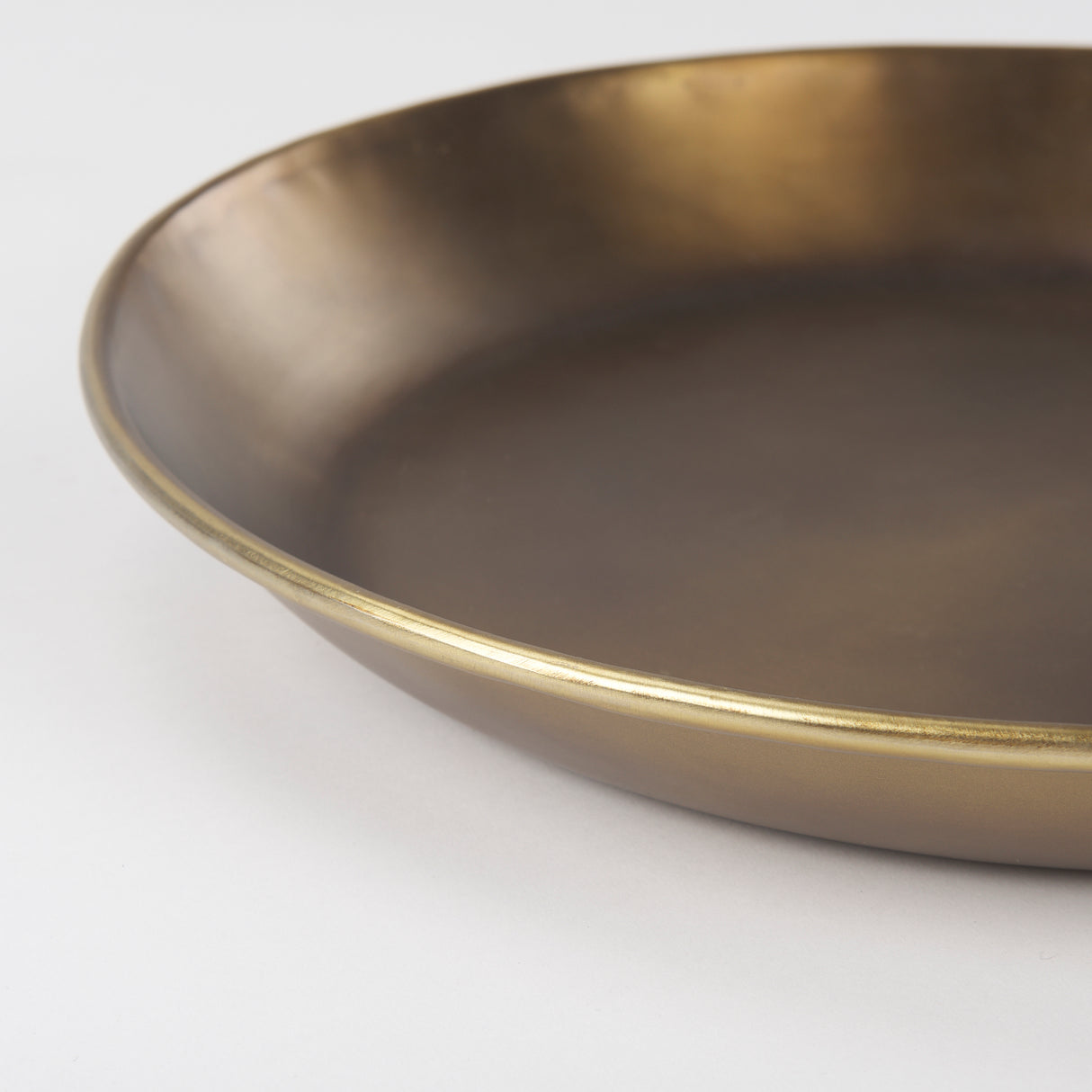Eagan 16.0L x 16.0W x 1.5H Brass Aluminium Tray Small from Mercana - Luna Furniture