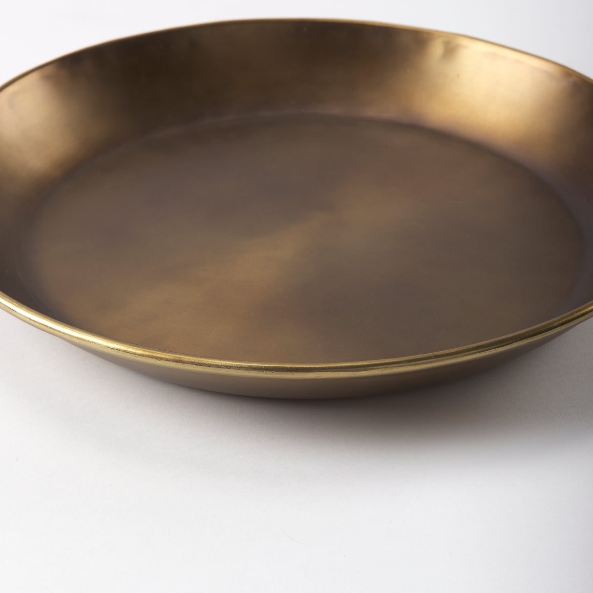 Eagan 16.0L x 16.0W x 1.5H Brass Aluminium Tray Small from Mercana - Luna Furniture