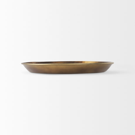 Eagan 20.0L x 20.0W x 1.8H Brass Aluminium Tray Medium from Mercana - Luna Furniture
