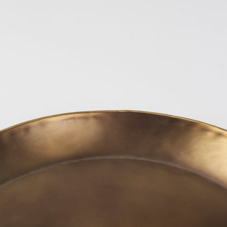 Eagan 20.0L x 20.0W x 1.8H Brass Aluminium Tray Medium from Mercana - Luna Furniture