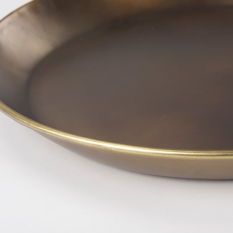Eagan 20.0L x 20.0W x 1.8H Brass Aluminium Tray Medium from Mercana - Luna Furniture