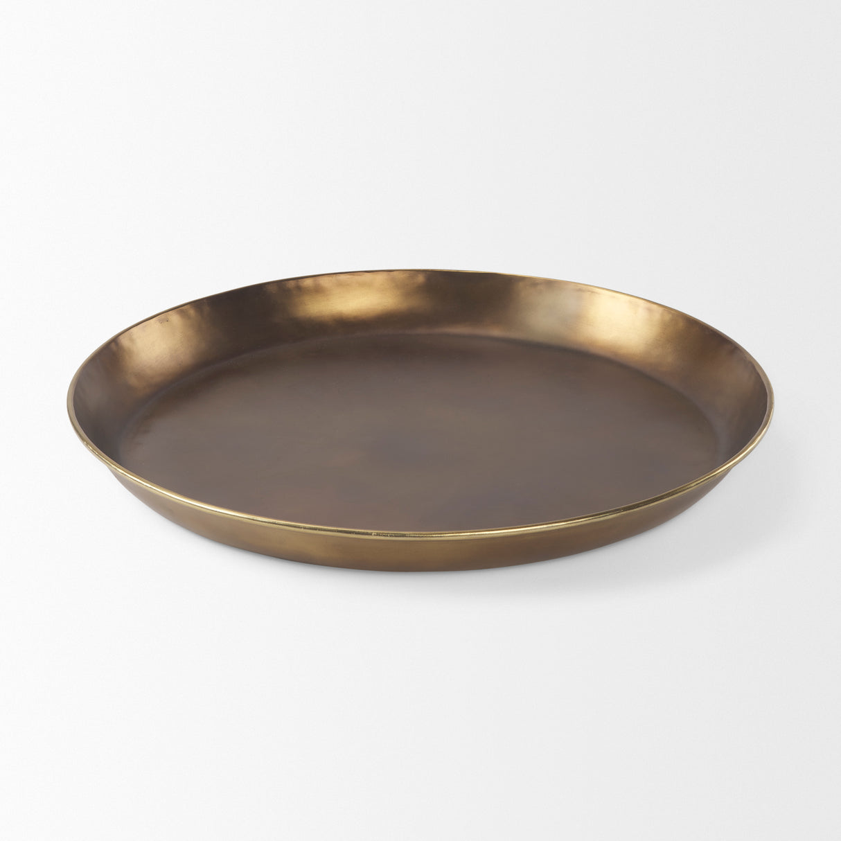 Eagan 24.0L x 24.0W x 2.0H Brass Aluminium Tray Large from Mercana - Luna Furniture
