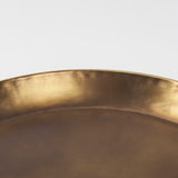 Eagan 24.0L x 24.0W x 2.0H Brass Aluminium Tray Large from Mercana - Luna Furniture