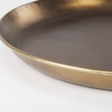 Eagan 24.0L x 24.0W x 2.0H Brass Aluminium Tray Large from Mercana - Luna Furniture