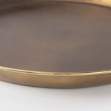 Eagan 24.0L x 24.0W x 2.0H Brass Aluminium Tray Large from Mercana - Luna Furniture