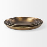 Eagan 24.0L x 24.0W x 2.0H Brass Aluminium Tray Large from Mercana - Luna Furniture