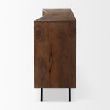 Lance 70.0L x 15.0W x 32.0H Medium Brown Solid Wood Sideboard from Mercana - Luna Furniture