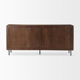 Lance 70.0L x 15.0W x 32.0H Medium Brown Solid Wood Sideboard from Mercana - Luna Furniture