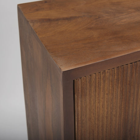 Lance 70.0L x 15.0W x 32.0H Medium Brown Solid Wood Sideboard from Mercana - Luna Furniture