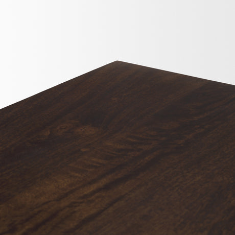 Viktor 55"L Dark Brown Solid Wood Coffee Table from Mercana - Luna Furniture