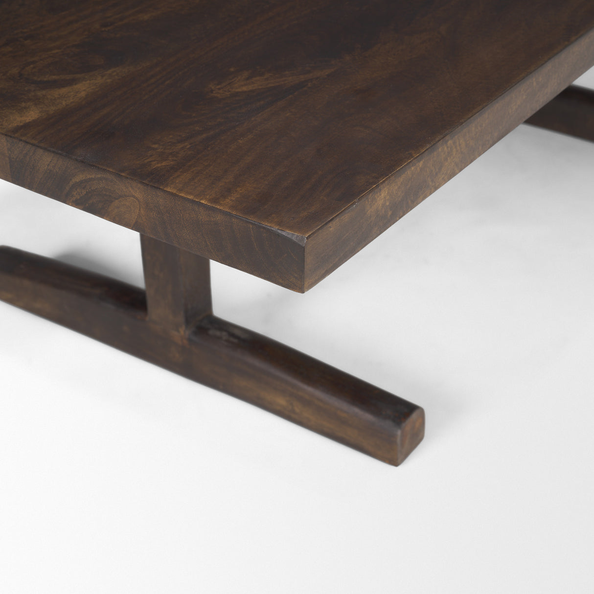 Viktor 55"L Dark Brown Solid Wood Coffee Table from Mercana - Luna Furniture