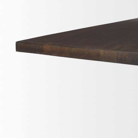 Viktor 55"L Dark Brown Solid Wood Coffee Table from Mercana - Luna Furniture
