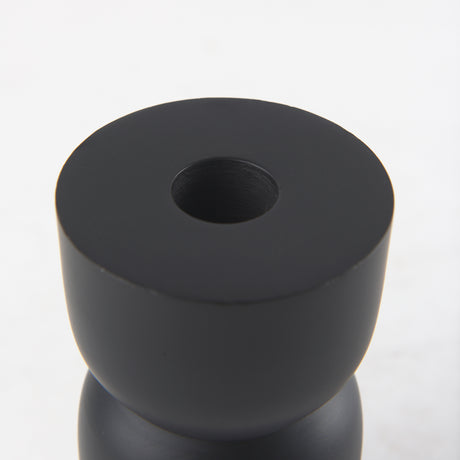 Malta Small Black Metal Candle Holder from Mercana - Luna Furniture