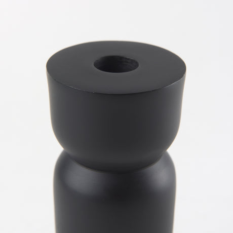 Malta Black Large Metal Candle Holder from Mercana - Luna Furniture