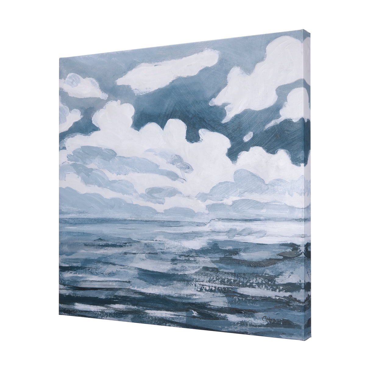 Clouds and sea I by Mercana Studio a Hand Embellished Textured Canvas from Mercana - Luna Furniture